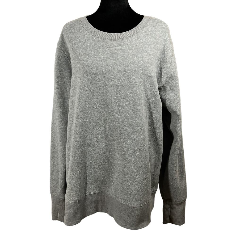 Tek Gear Ultrasoft Fleece Sweatshirt Long Sleeve Crewneck Thumb Holes Size Large